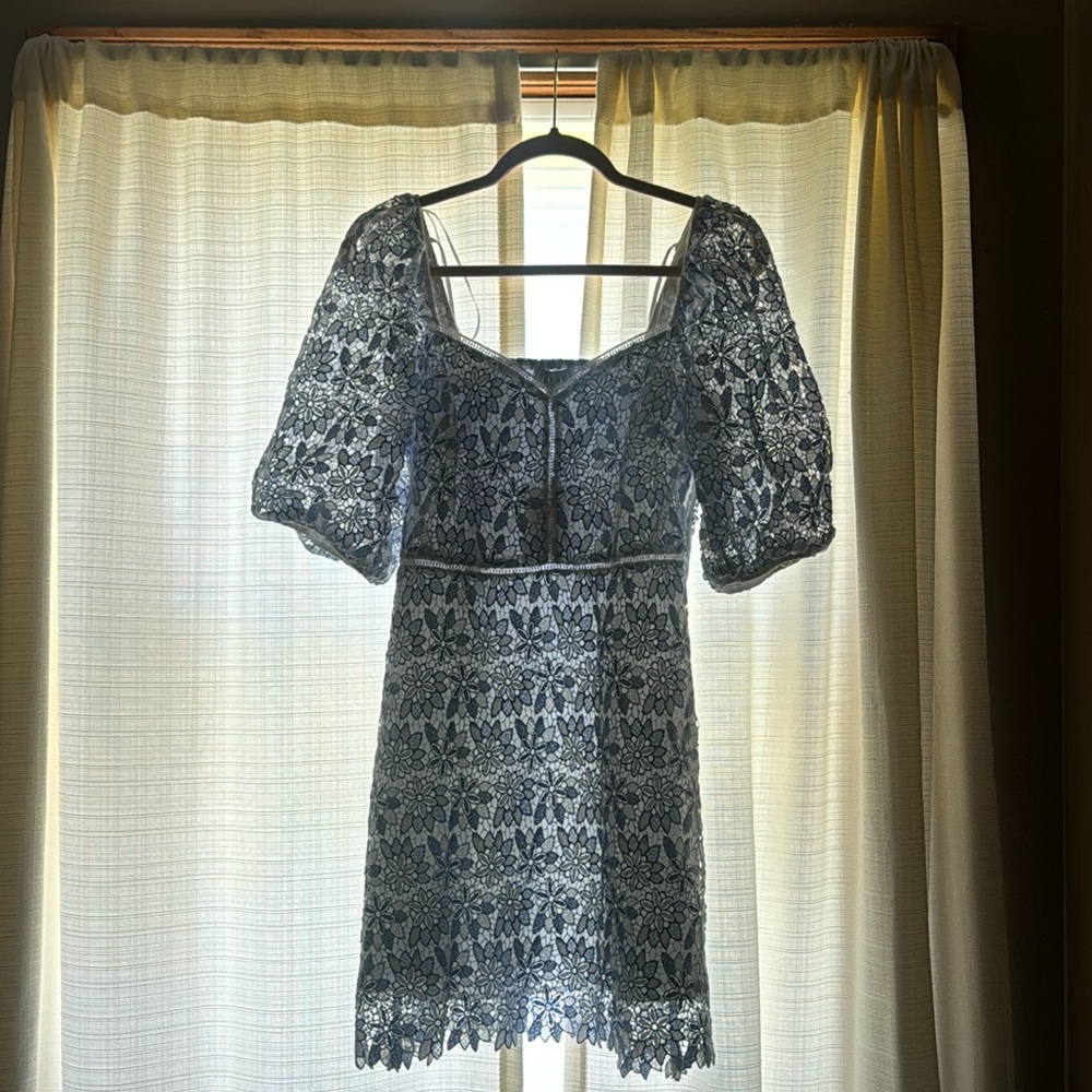 LUCYPARIS Blue and White Dress